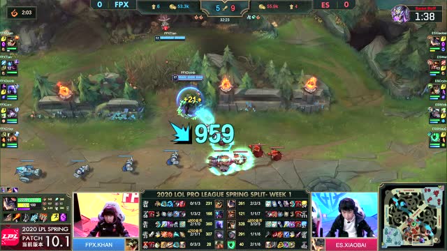 2020LPL春季赛第1周第5场 FPX vs ES 第1场免费观看