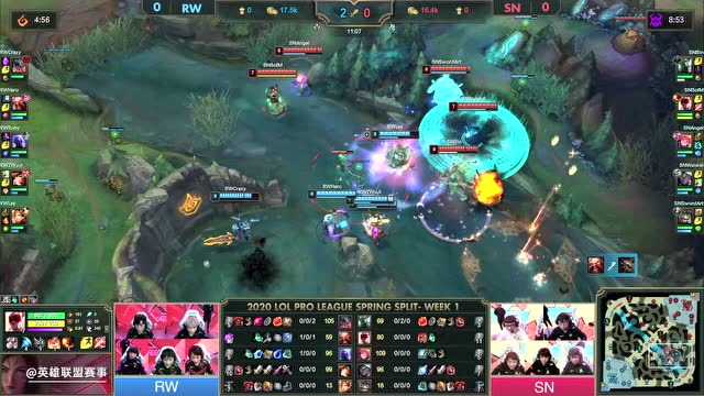 LPL2020春季赛第1周第4日 RW vs SN 第1场免费观看