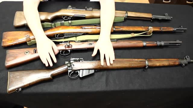 m1加兰德vs恩菲尔德vs毛瑟98kvs莫辛纳甘四款二战步枪评测