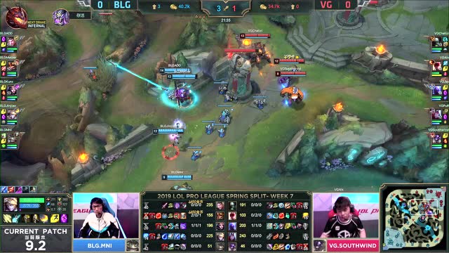 LPL春季赛比赛视频W7D1 VG vs BLG 第1场免费观看