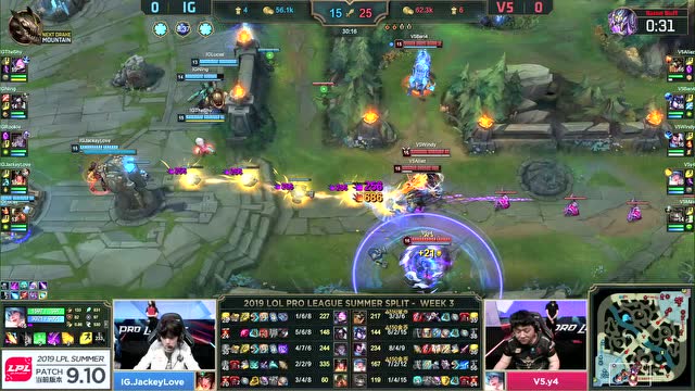 LPL夏季赛比赛视频W3D1 IG vs V5 第1场免费观看