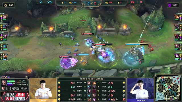 LPL2020公开训练赛第1周第4日 V5 vs ES 第1场免费观看