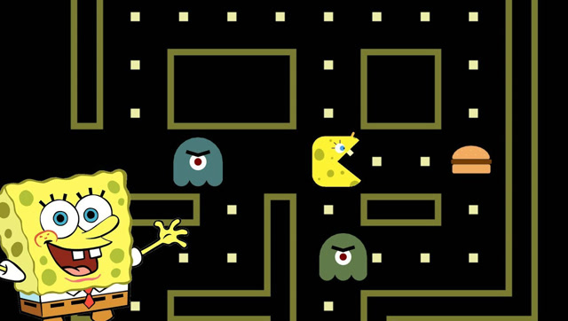 吃豆大作战：变身海绵宝宝的吃豆人 精彩动画免费观看