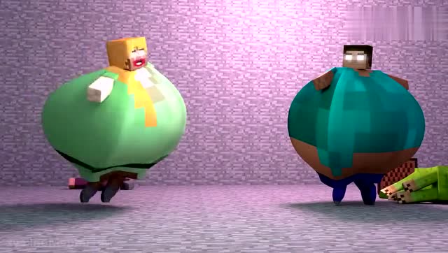 我的世界：胖子史蒂夫欺负村民免费观看