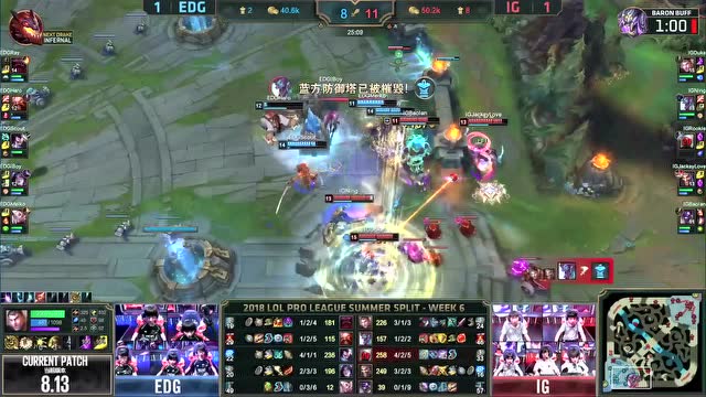 赛事速看：IG让一追二，血腥击败EDG免费观看