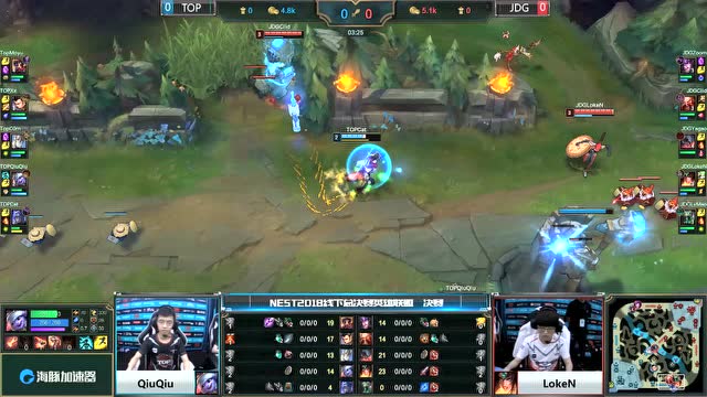 NEST2018总决赛英雄联盟决赛JDGvsTOP第一局免费观看