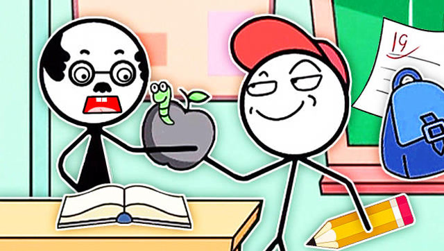 神笔火柴人 期末考试没考好？我画了个苹果送老师！小熙解说免费观看