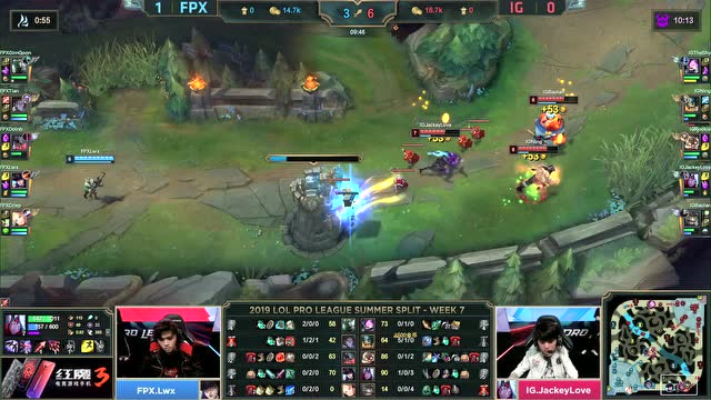 LPL夏季赛比赛视频W7D6 FPX vs IG 第2场免费观看