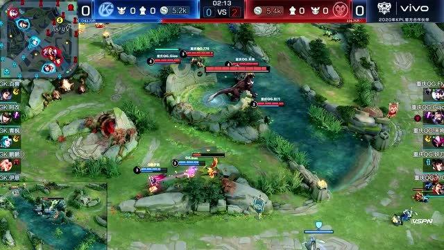 KPL2020春季赛W6D1 GK vs 重庆QG 第1场免费观看