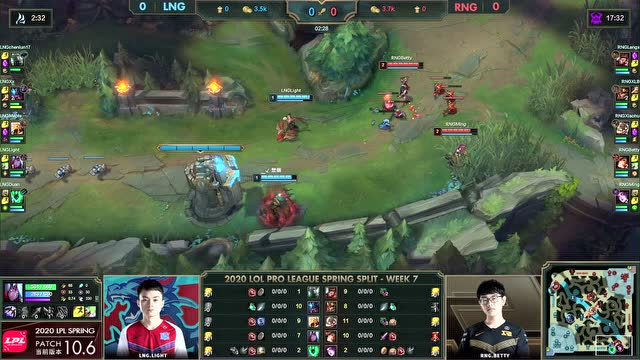 2020LPL春季赛W7D1 LNG vs RNG 第1场免费观看