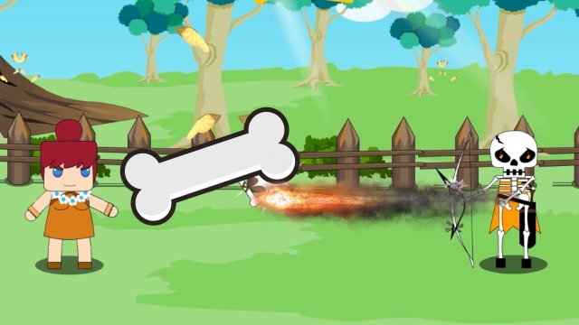 迷你世界格斗动画第55集：大妈拿狗骨头砸骷髅射手免费观看