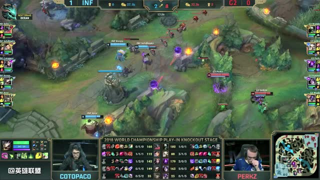S8入围赛淘汰赛比赛视频 G2 vs INF 第2场免费观看