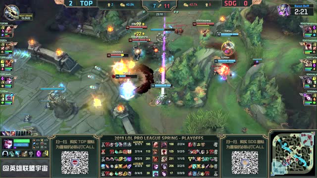 LPL春季赛季后赛比赛视频 TOP vs SDG 第3场免费观看
