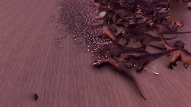 100000只公鸡对抗1000只霸王龙，场面相当激烈免费观看