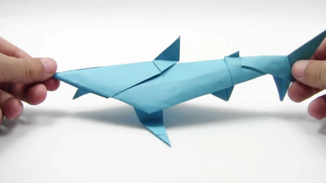 教你折纸一只大白鲨！手工DIY折纸帅气的鲨鱼