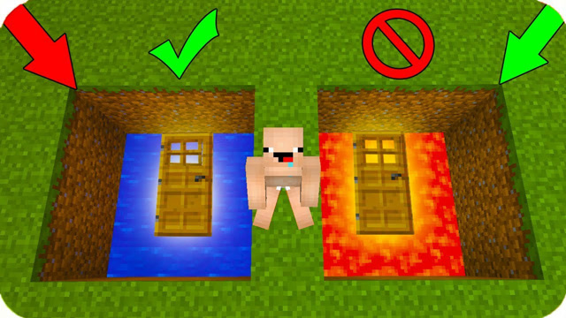 我的世界：菜鸟制作水屋与岩浆屋，搞笑动画免费观看