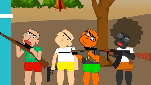 绝地求生搞笑动画：四排模式四个队友进决赛圈，只剩四人不能吃鸡免费观看