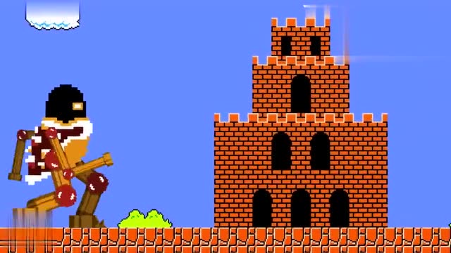 马里奥穿机甲闯关救公主，眼看就到关底了机甲被路易烧了免费观看