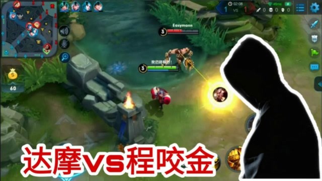 王者荣耀骚白：达摩vs程咬金，张良你怎么了，抓我至少有5次！免费观看