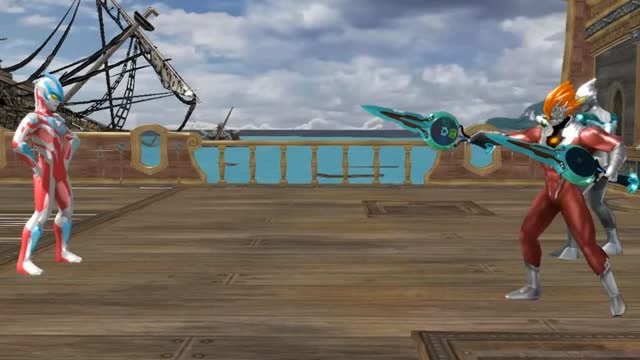 鲤鱼旗拿着两把欧布圣剑来挑衅，银河奥特曼将他们一顿教训免费观看