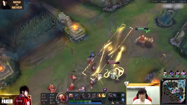 盘点FAKER丧心病狂的走位，出动一个师的人，求求你中个技能吧免费观看