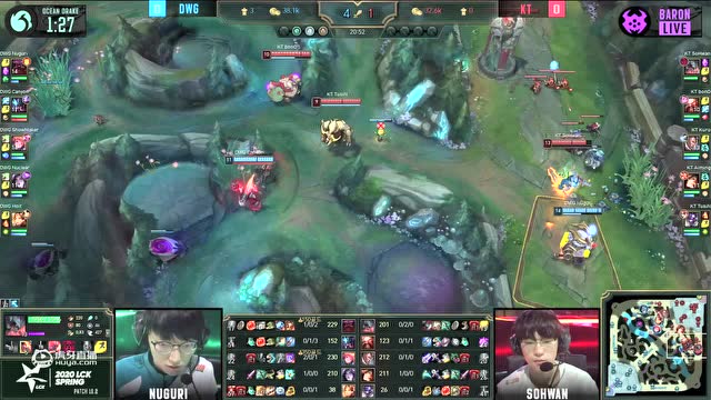 DWG vs KT第一局-LCK第二周Day5 左手记得cat解说免费观看