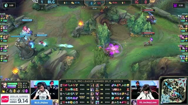 LPL夏季赛比赛视频W9D6 IG vs BLG 第2场免费观看