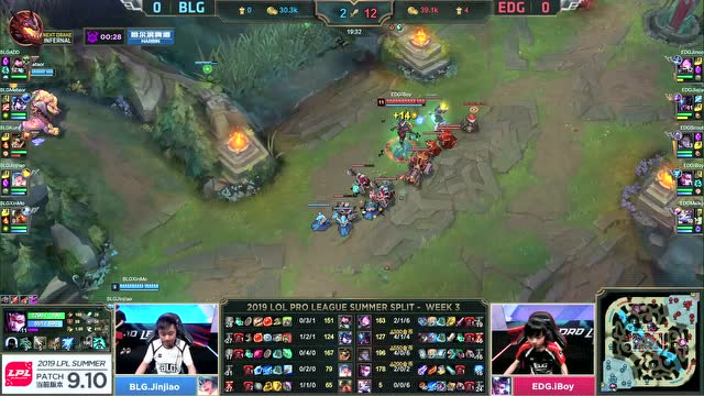 LPL夏季赛比赛视频W3D3 EDG vs BLG 第1场免费观看