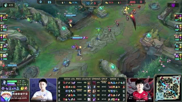 2020LPL春季赛W6D2 ES vs JDG 第1场免费观看