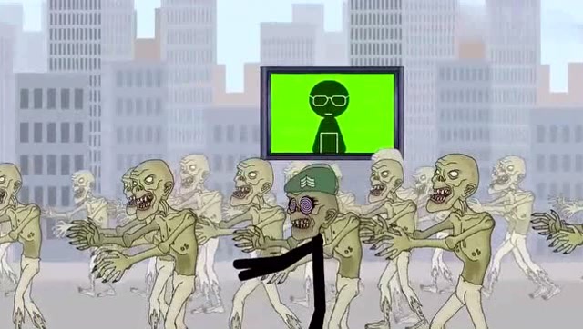 火柴人大作战：火柴人变成小僵会啥样？精彩动画免费观看