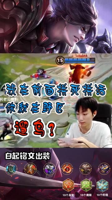 白起战斗了十几秒队友看戏，还遇到个开挂一样鲁班，这也太惨了免费观看