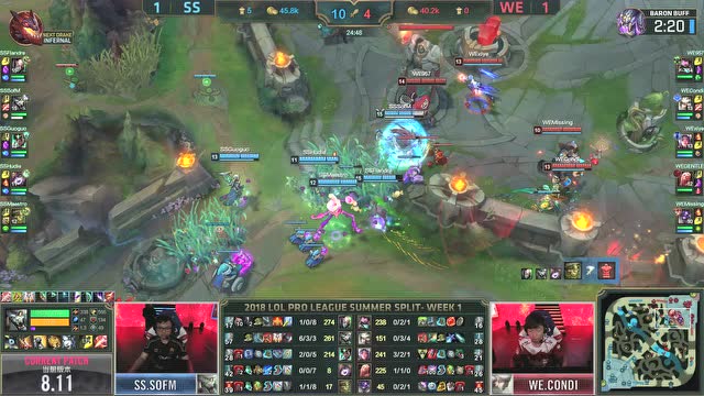LPL夏季赛比赛视频W1D6 WE vs SS 第3场免费观看