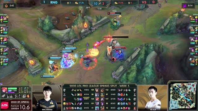 LPL春季赛W5D3 V5 vs RNG 第2场免费观看