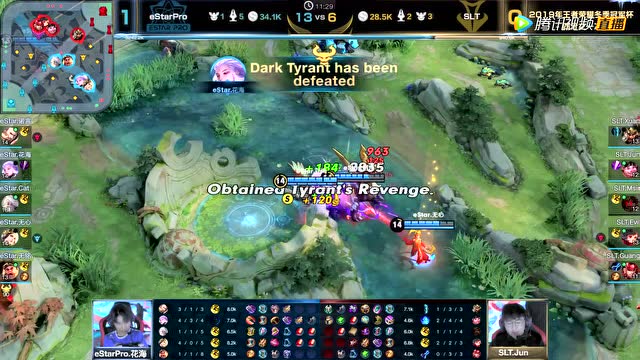 2019王者荣耀冬季冠军杯四分之一决赛 eStarPro vs SLT 第2场免费观看