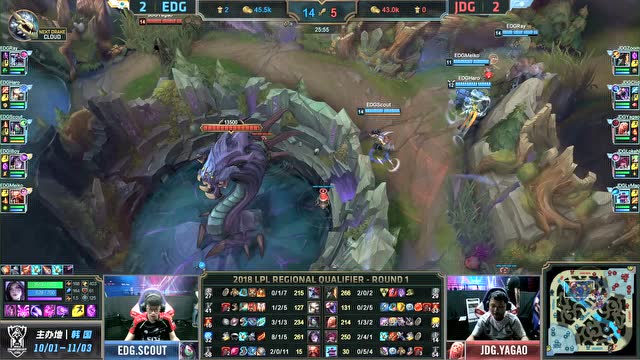 S8总决赛选拔赛 EDG vs JDG 第5场比赛视频免费观看