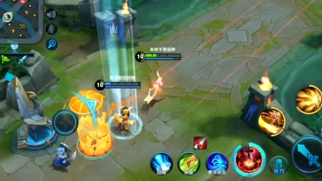 王者荣耀：公孙离二技能可以抵挡英雄大招，鲁班：我的队友真好！免费观看