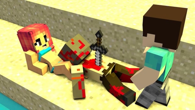 我的世界 小男孩刺僵尸英雄救美免费观看