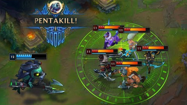 排位中遇到这种能够1V5的大神玩家，那就只能剩下绝望了！免费观看