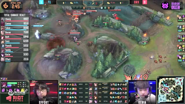 DRX vs T1第三局-LCK第三周Day1 记得957解说免费观看