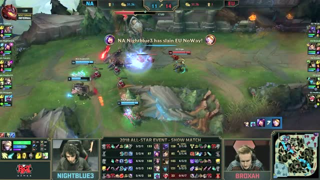 2018lol全明星欧美赛区表演赛-北美 vs 欧洲免费观看