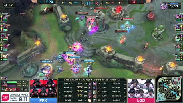 LPL夏季赛比赛视频W4D2 FPX vs LGD 第3场免费观看