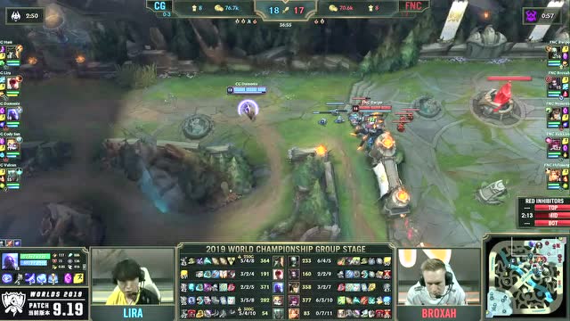 英雄联盟S9小组赛第7日 CG vs FNC免费观看