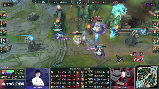 LPL2020公开训练赛第1周第1日 ES vs JDG 第2场免费观看