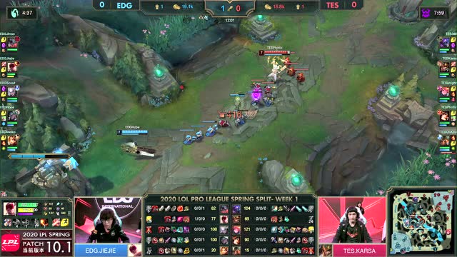 2020LPL春季赛第1周第7日 EDG vs TES 第1场免费观看