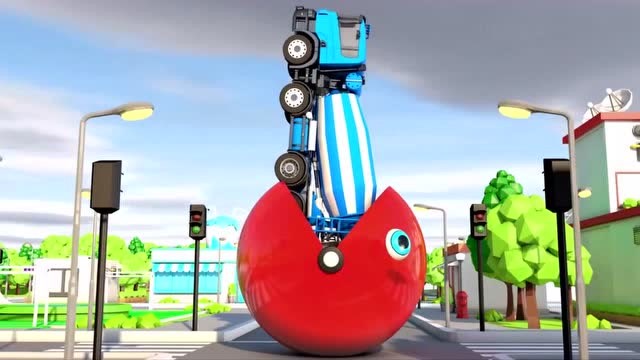 吃豆大作战：吃豆人袭击警车，动画短片！免费观看