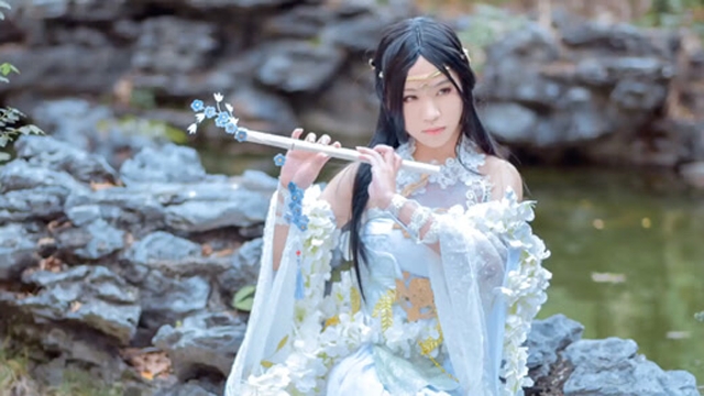 天涯明月刀-陌上花外观COS，BGM：一生等你免费观看