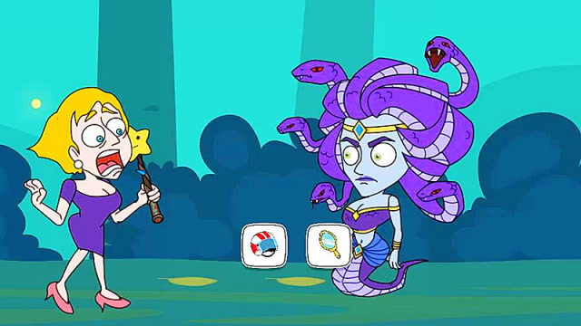 拯救小姐姐益智游戏 小姐姐遇到了魔女美杜莎免费观看