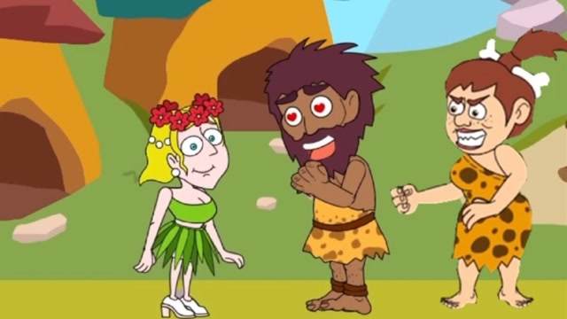 救救小姐姐：小姐姐穿越到远古时代，给野人夫妇表演草裙舞！免费观看