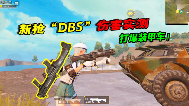 和平精英揭秘：新枪“DBS”伤害实测，多少发打爆装甲车免费观看