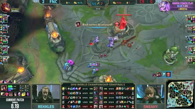 S8半决赛比赛视频 FNC vs C9 第3场免费观看